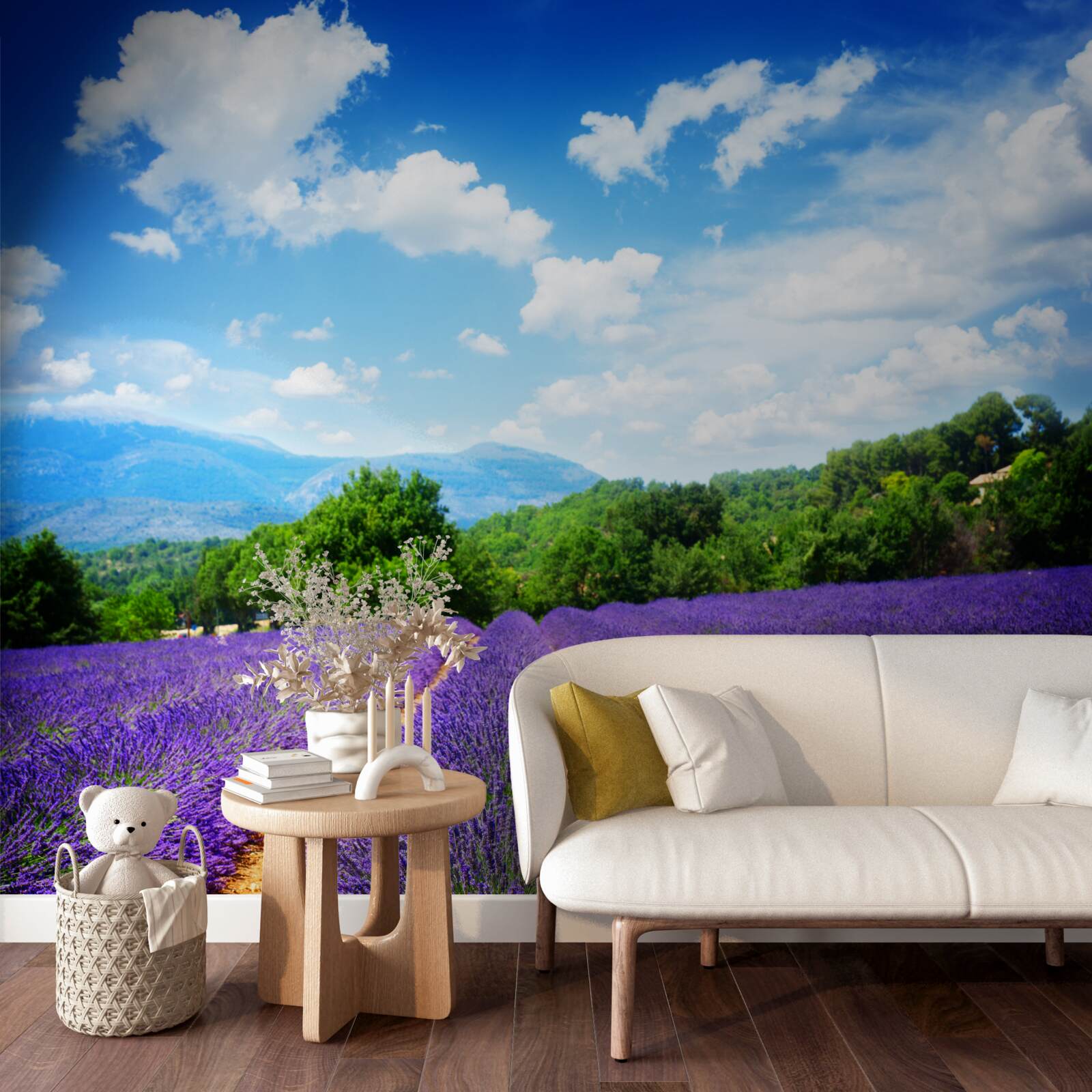 Фотошпалери нескінченні смуги м'якої лаванди