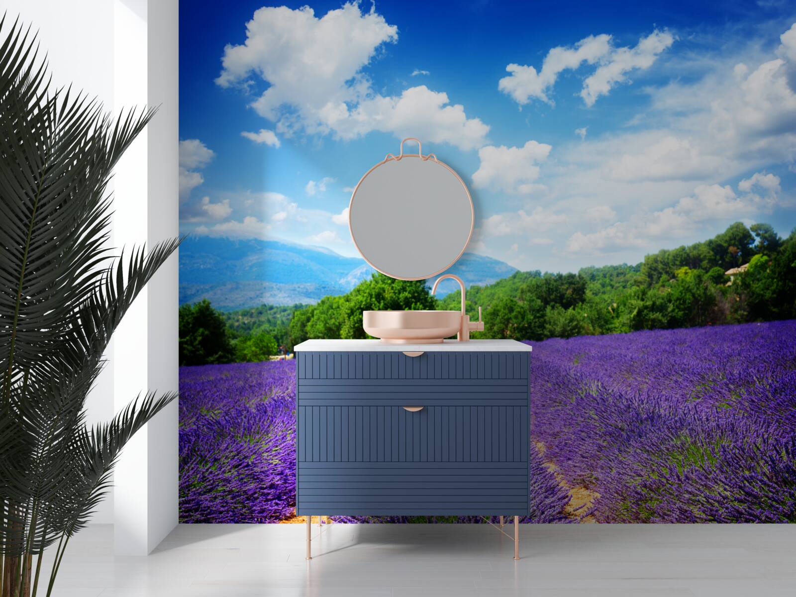 Фотошпалери нескінченні смуги м'якої лаванди