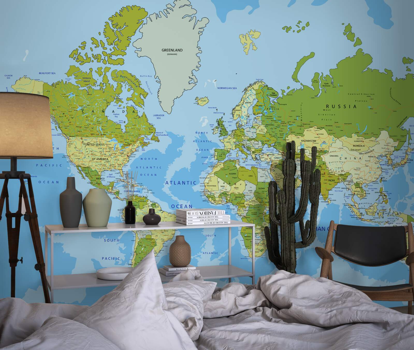 Фотошпалери традиційна карта світу