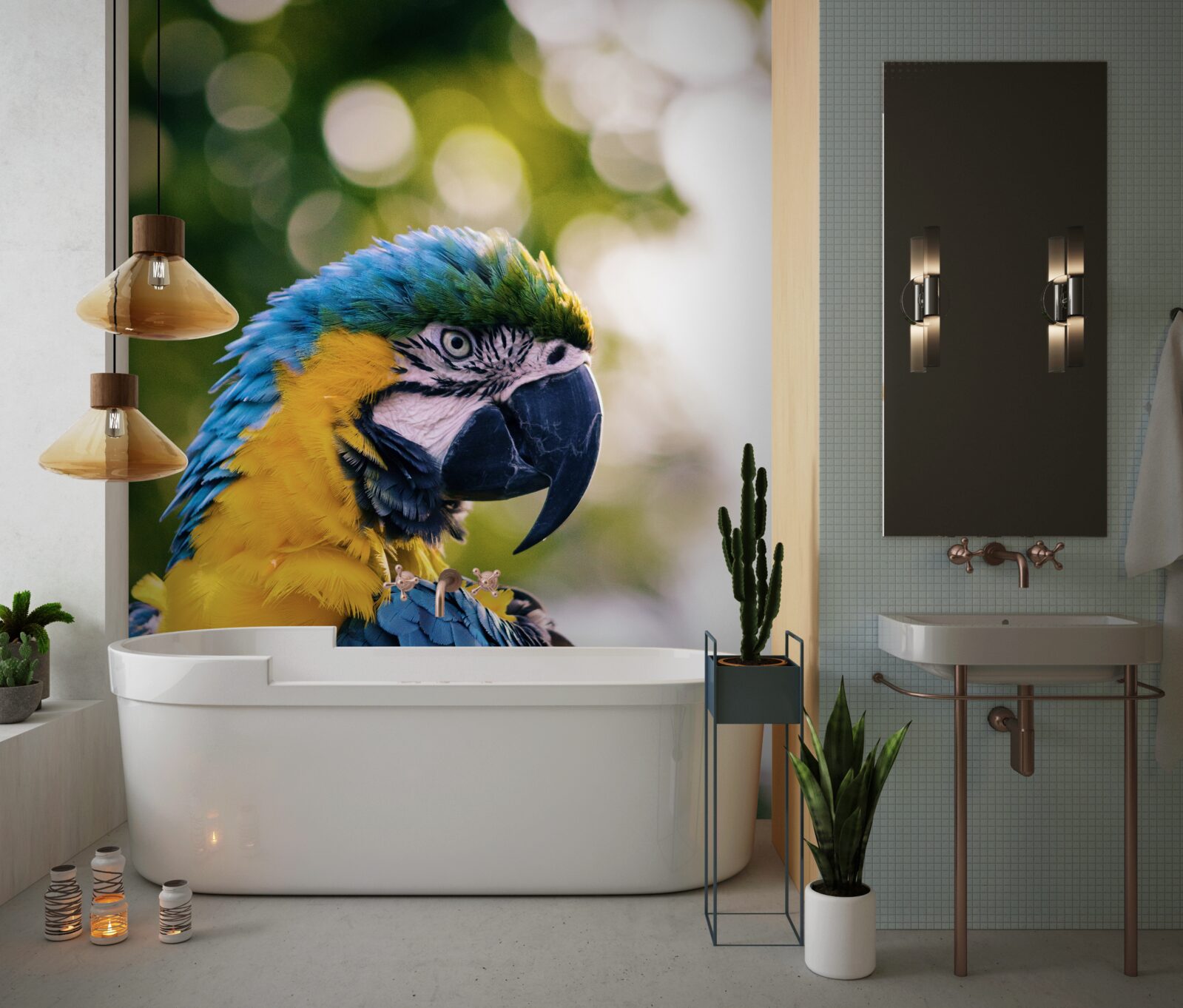 Фотошпалери зображення привабливого папуги