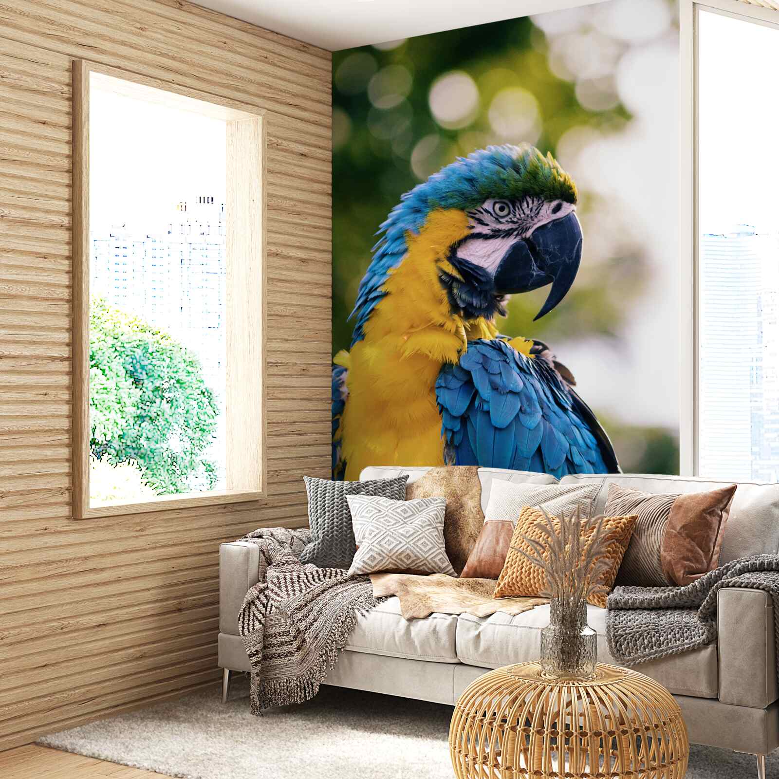 Фотошпалери зображення привабливого папуги