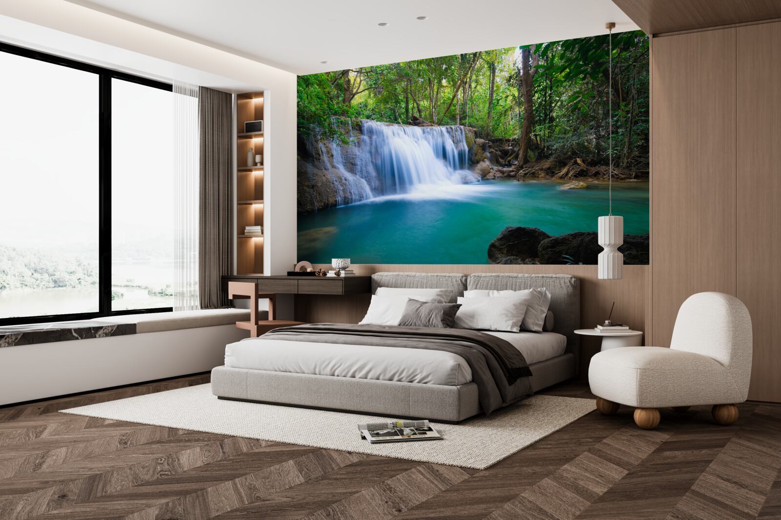 Фотошпалери дивовижно чисті води лісової водойми