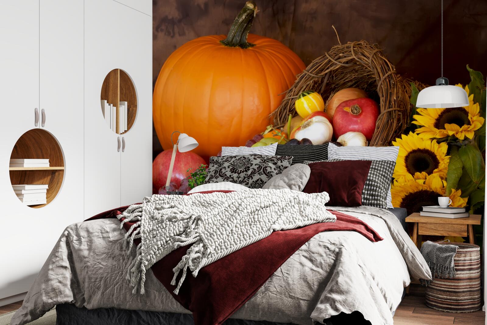 Фотошпалери фруктово-соняшникова композиція