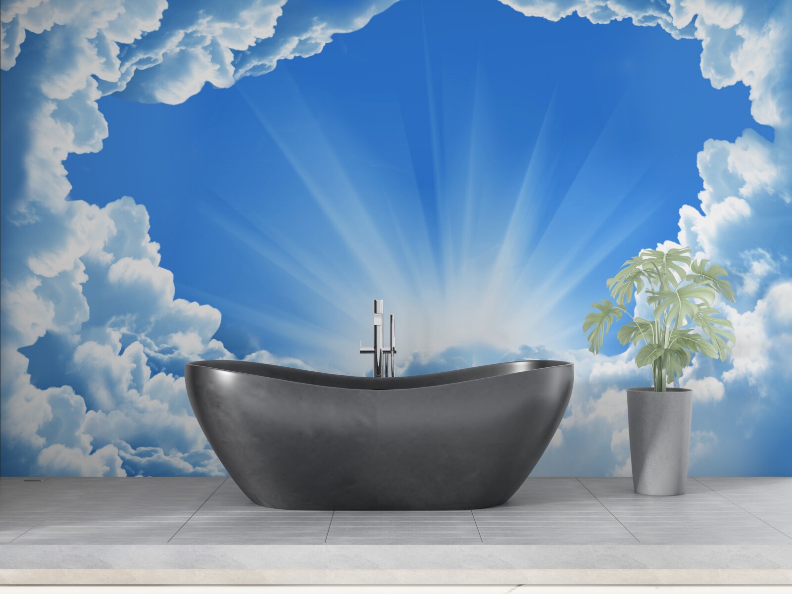 Фотошпалери ранкові зорі за хмарами