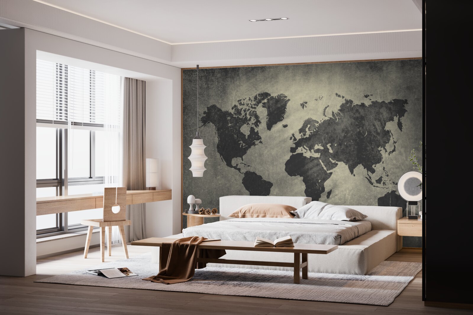 Фотошпалери силуети країн на бетонній стіні