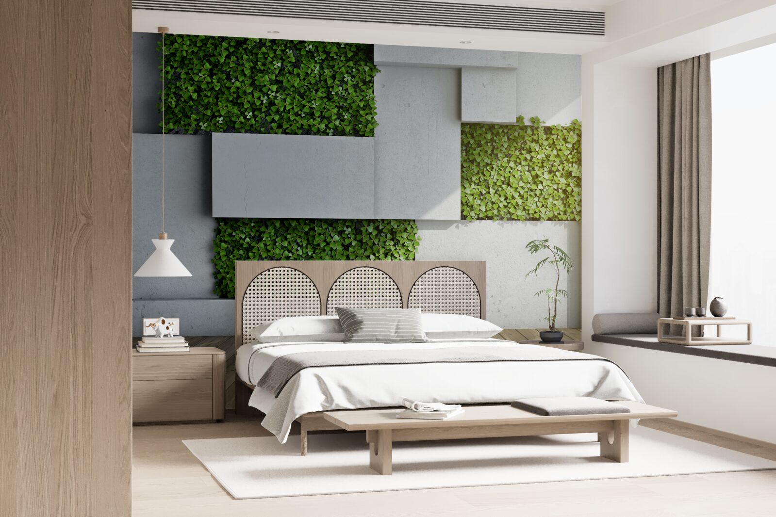 Фотошпалери зелене оздоблення стін