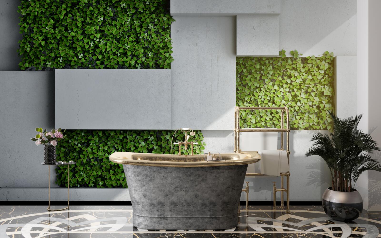 Фотошпалери зелене оздоблення стін