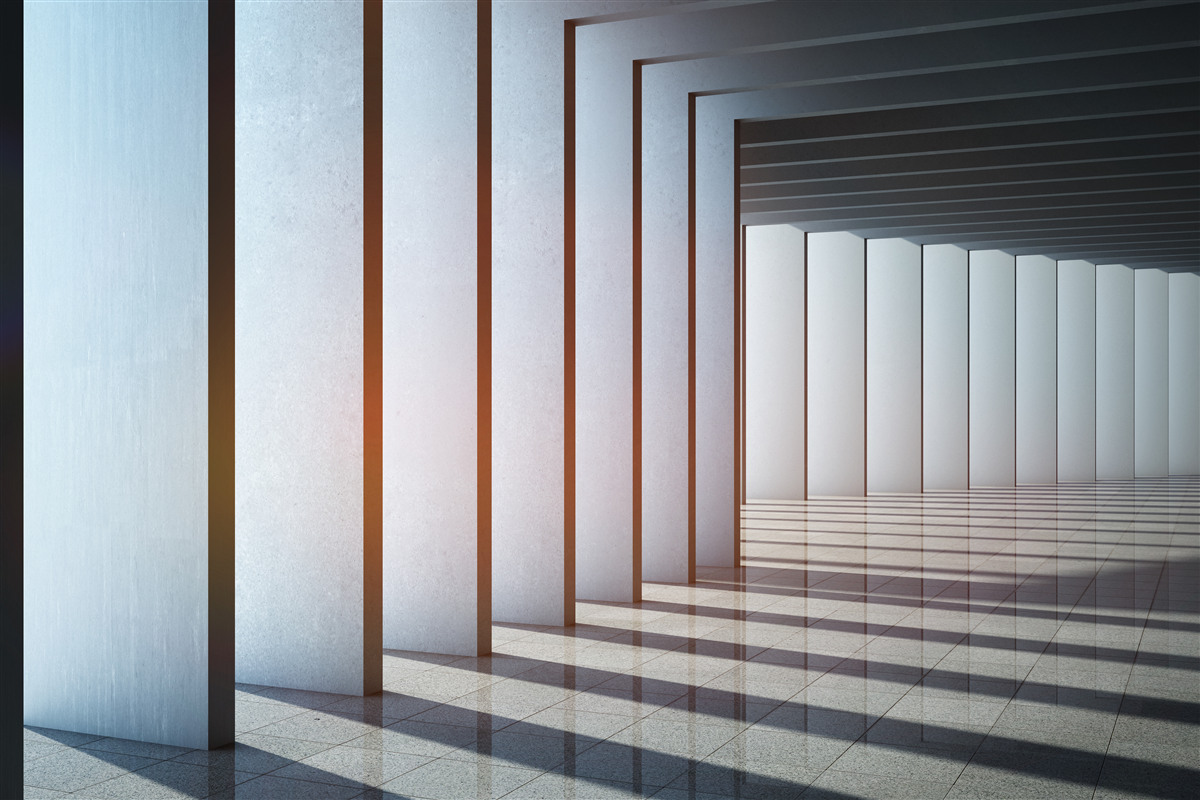 Фотошпалери прямокутні арки на світанку