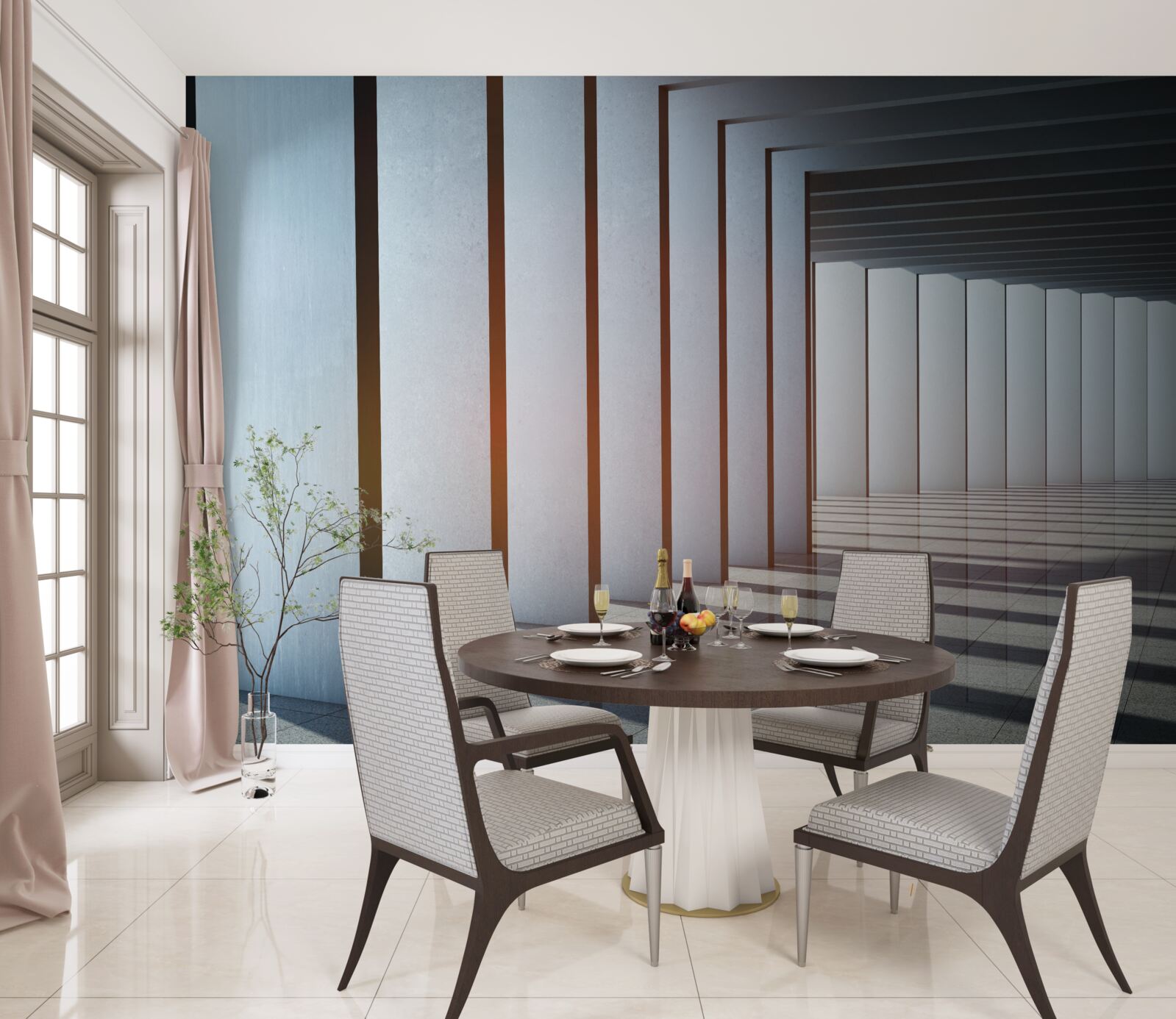 Фотошпалери прямокутні арки на світанку