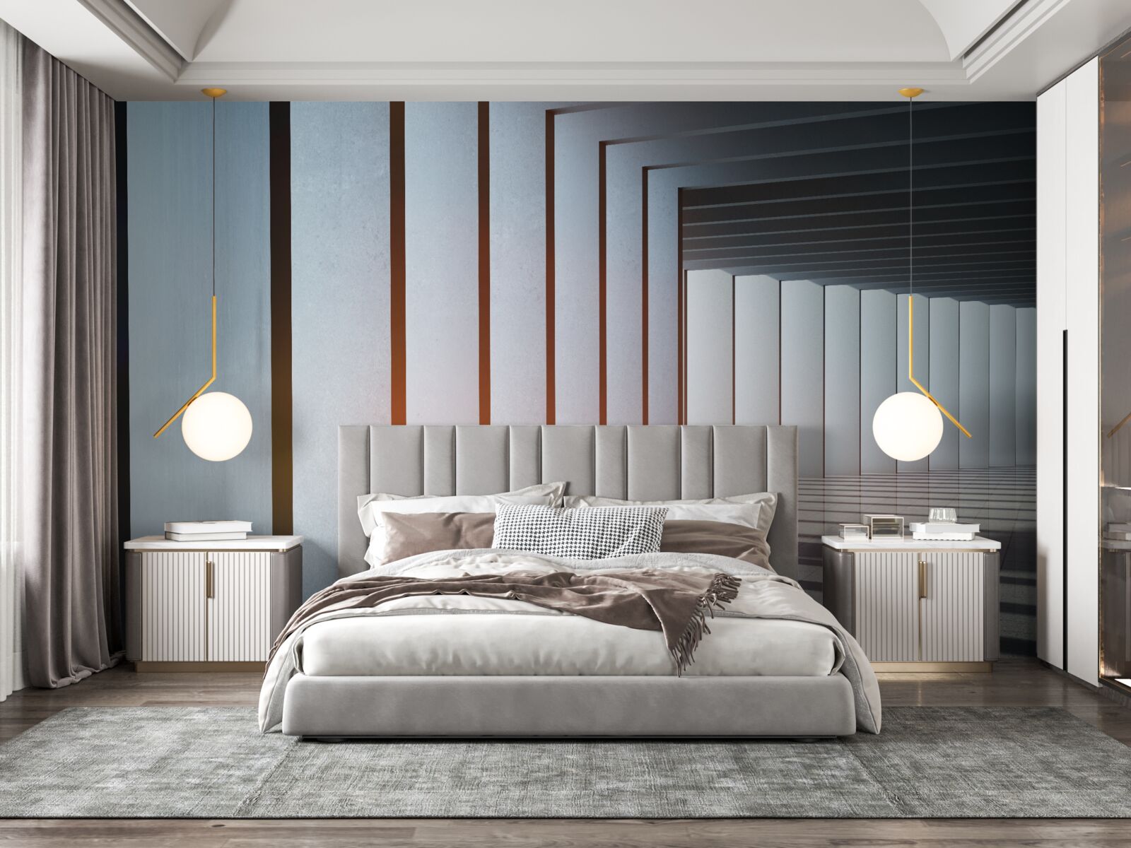 Фотошпалери прямокутні арки на світанку