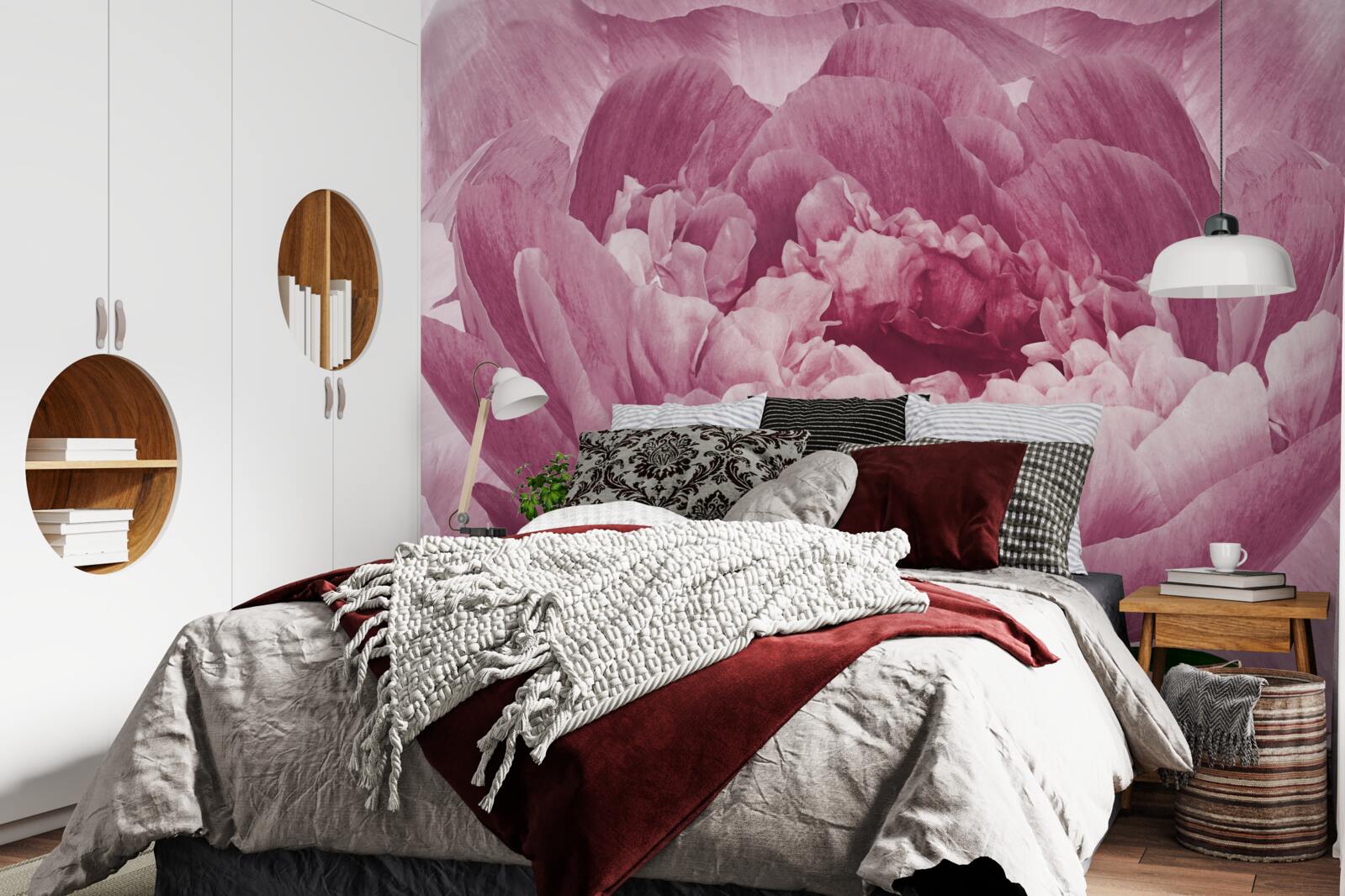 Фотошпалери рясна рожева квітка айстри