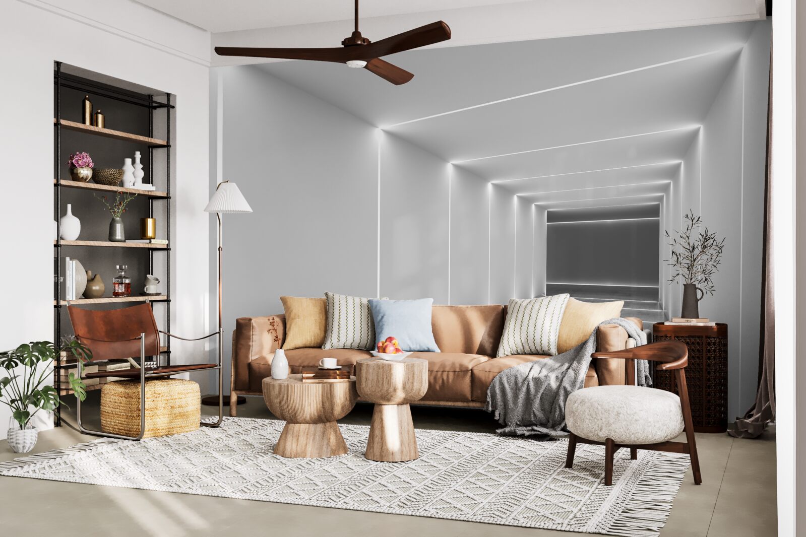 Фотошпалери прохід, освітлений білим світлом