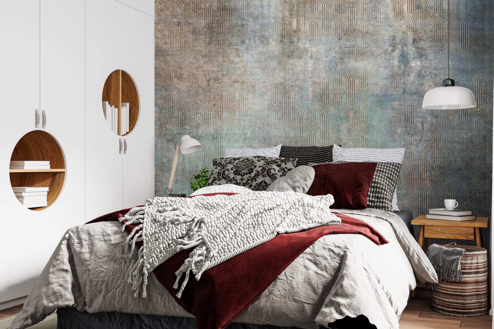 Фотошпалери дощ, що падає на воду вночі