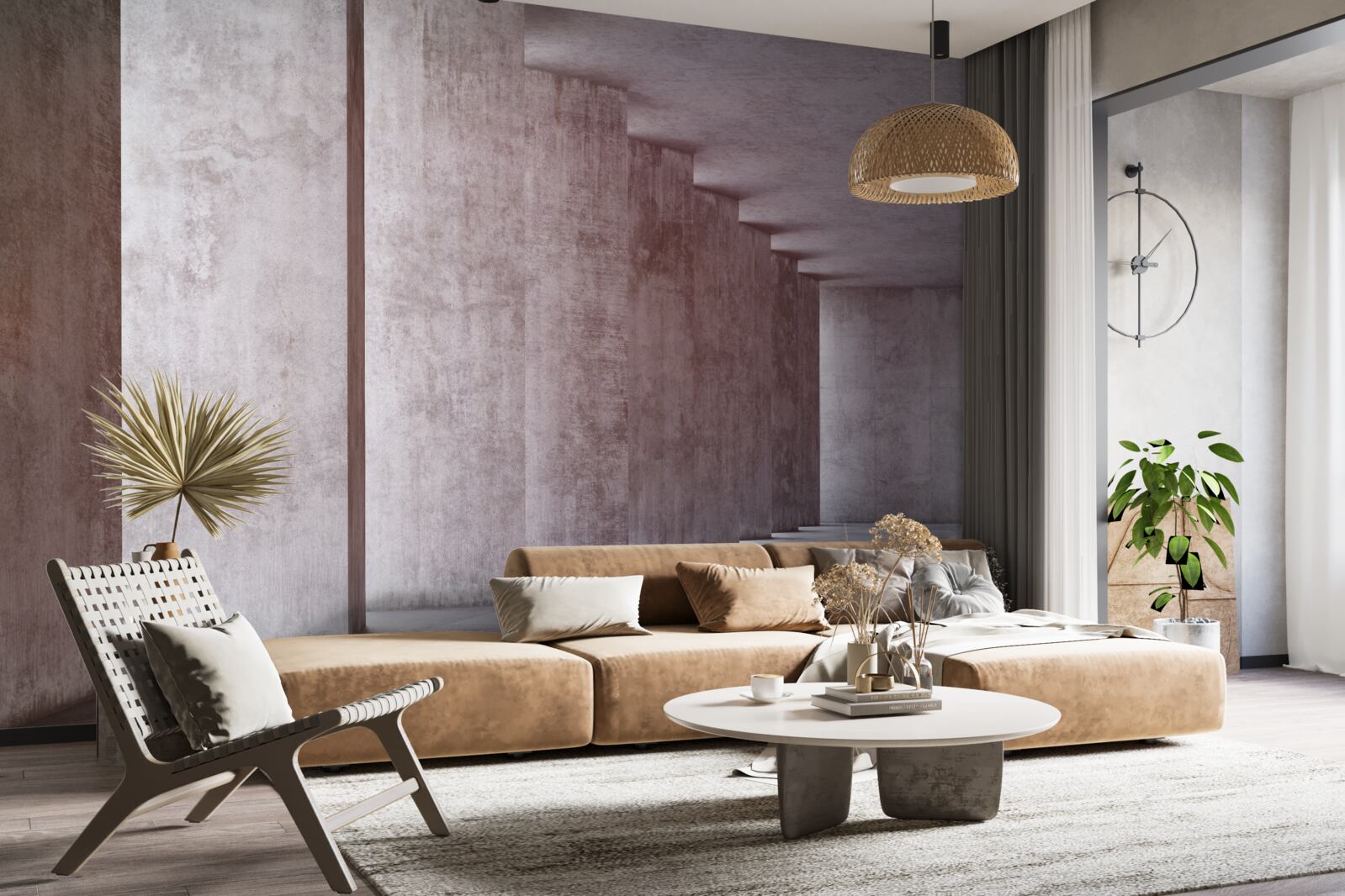 Фотошпалери легка колонада без вигинів