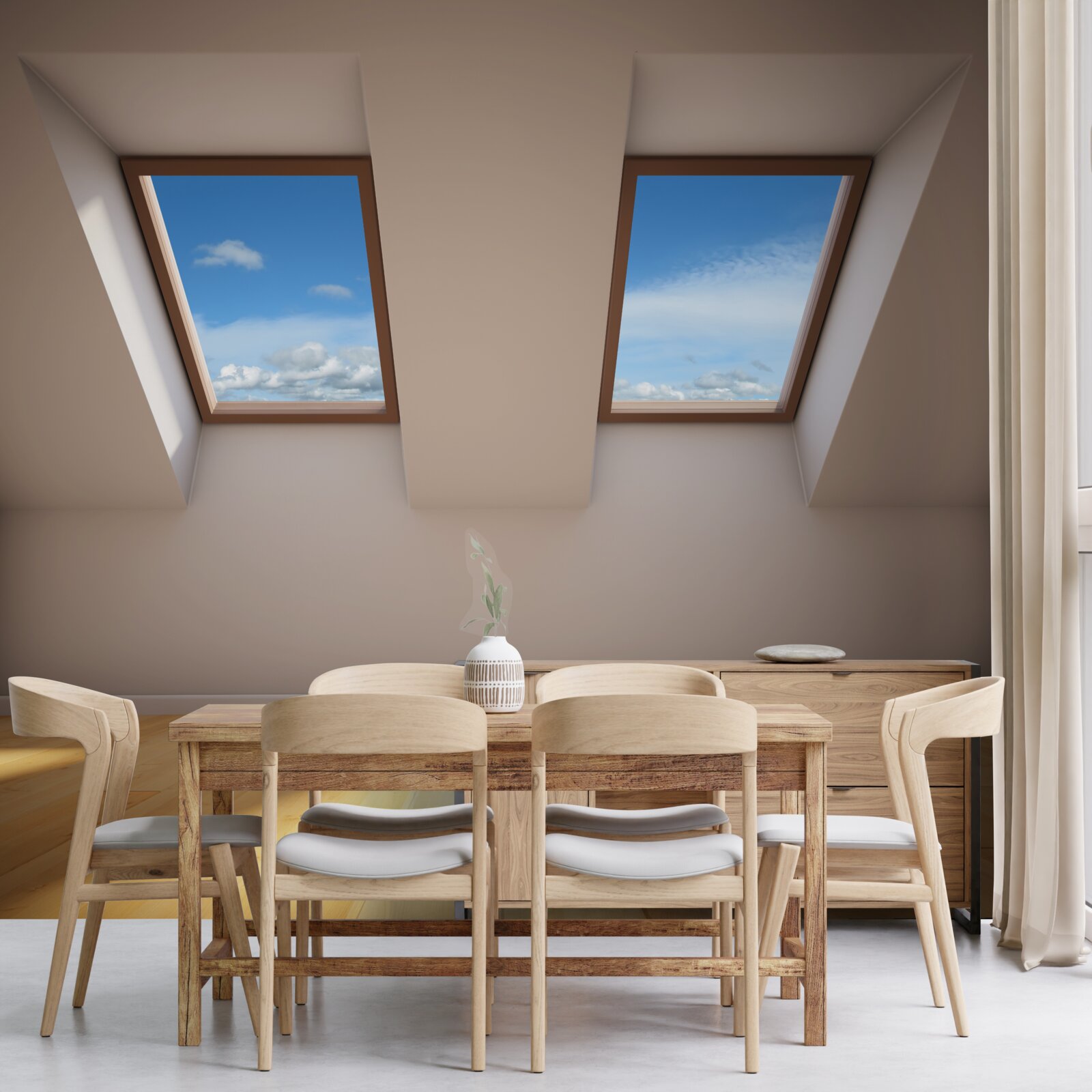 Фотошпалери верхній рівень з видом на небо