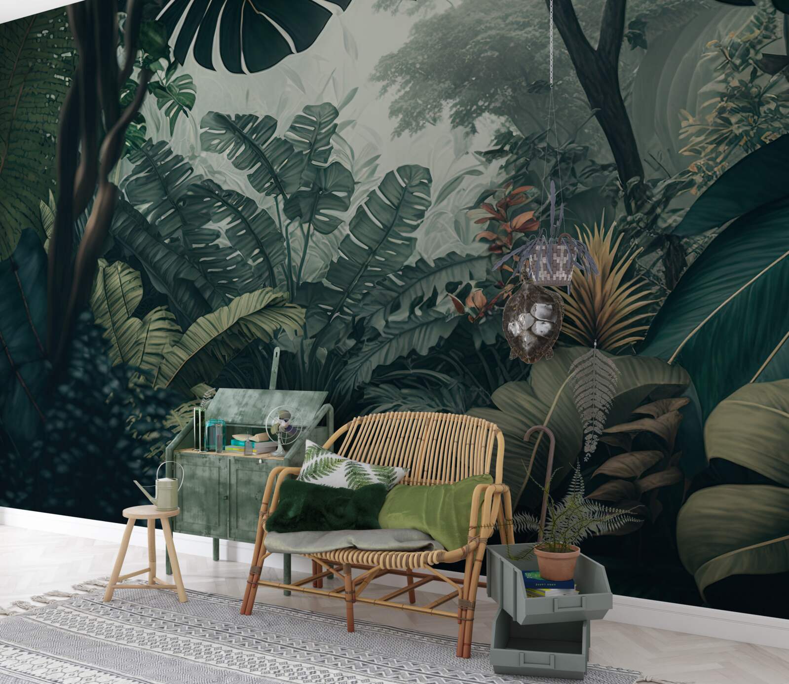 Фотошпалери пишна тропічна рослинність