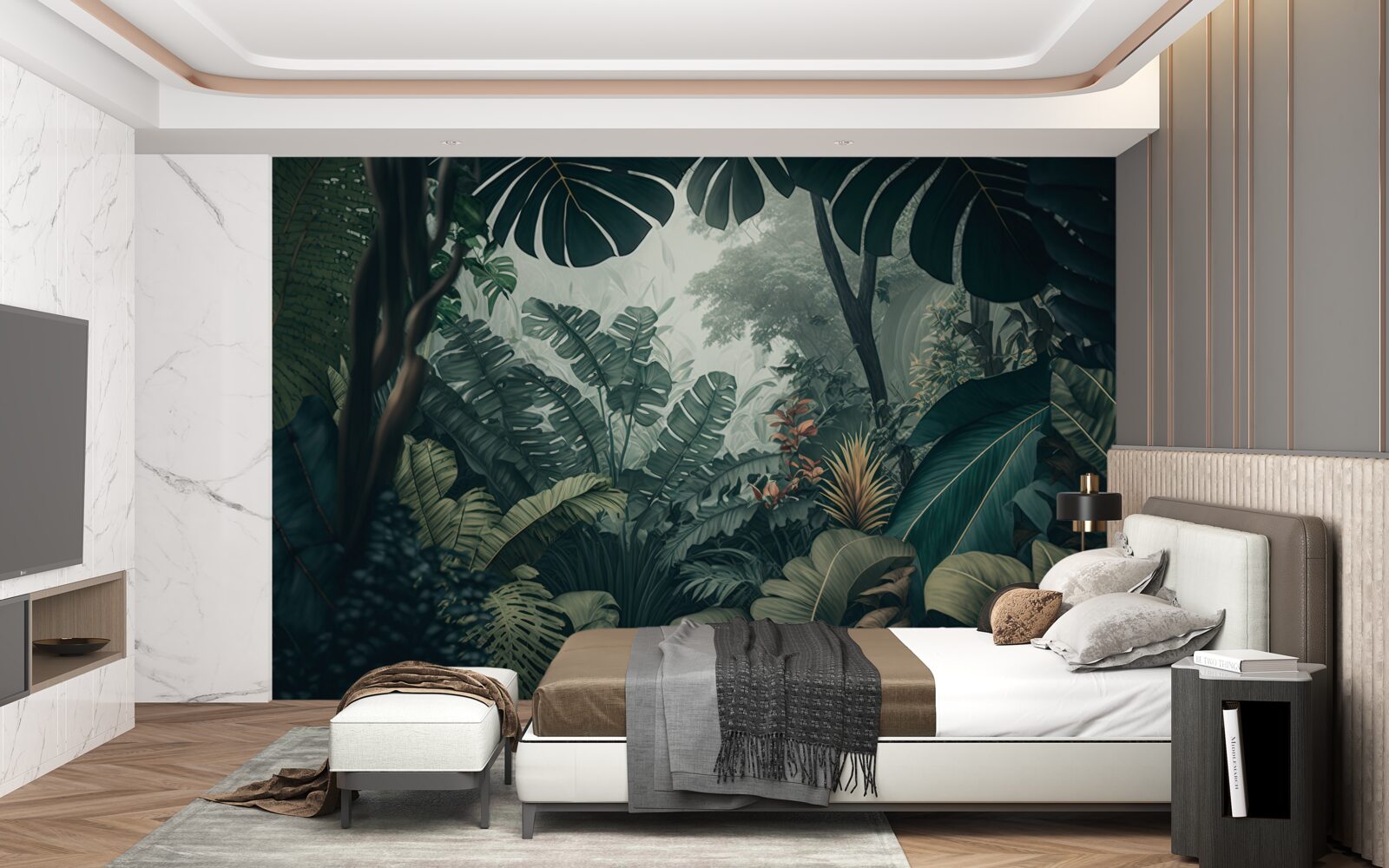 Фотошпалери пишна тропічна рослинність