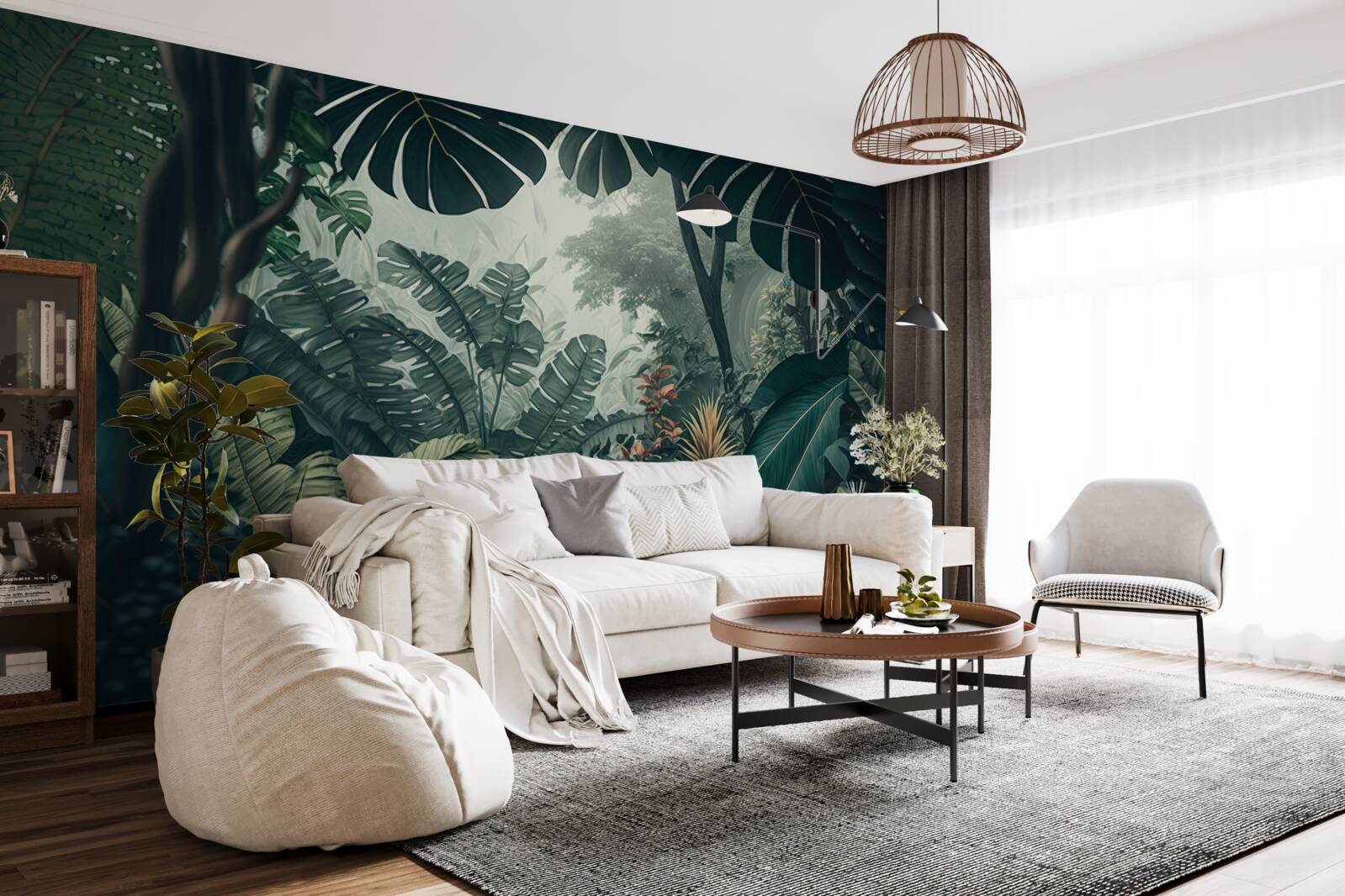 Фотошпалери пишна тропічна рослинність