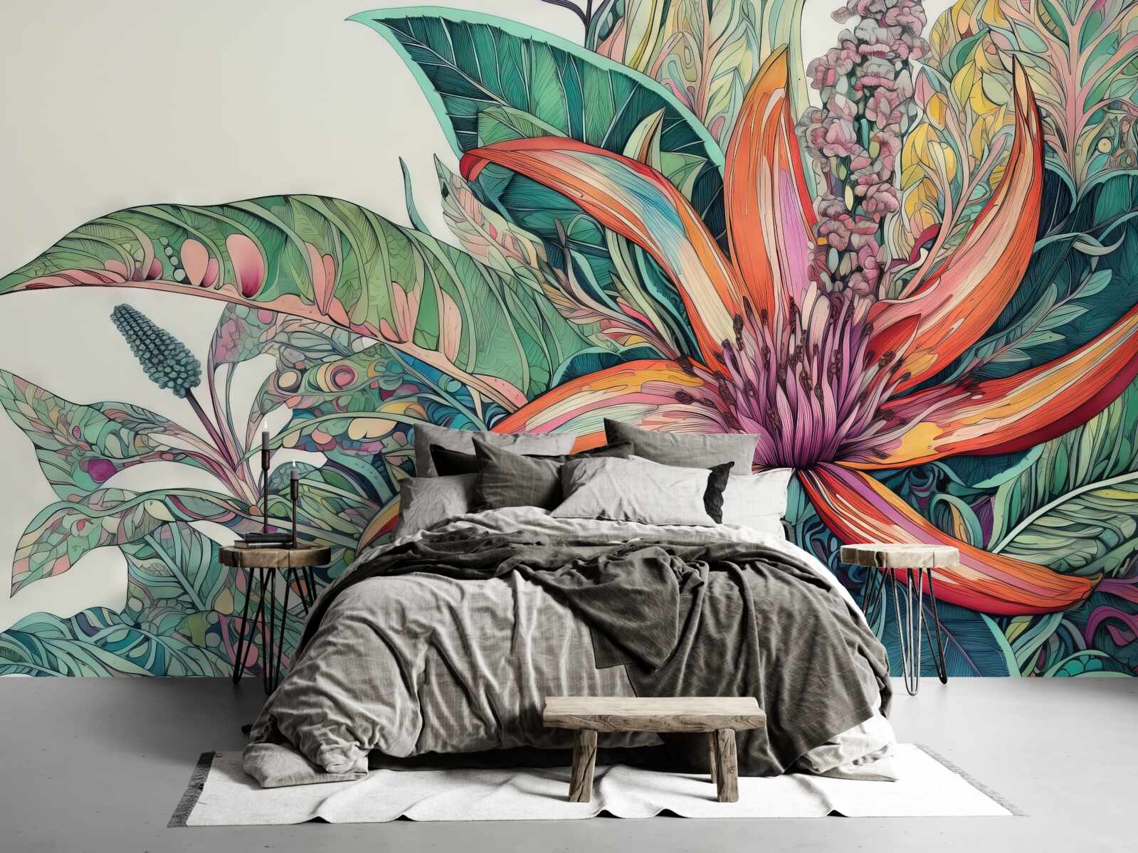 Фотошпалери розкритий бутон агресивної рослини