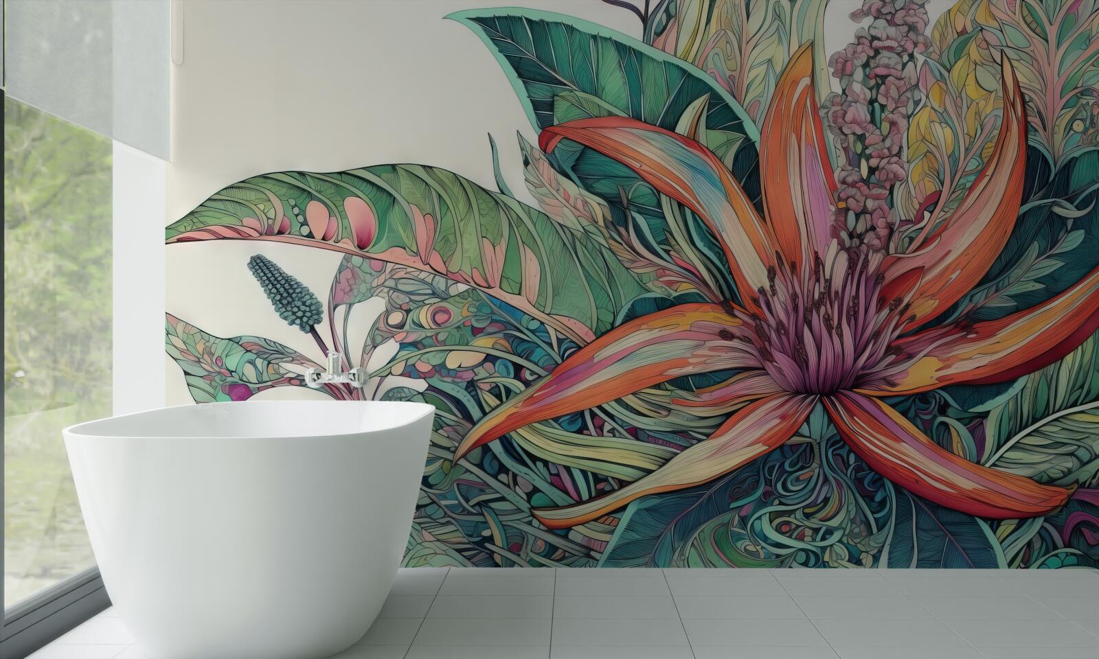 Фотошпалери розкритий бутон агресивної рослини