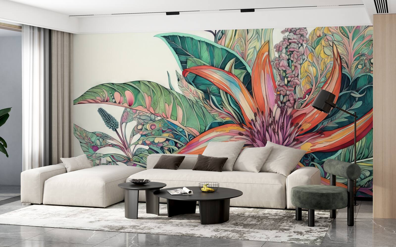 Фотошпалери розкритий бутон агресивної рослини