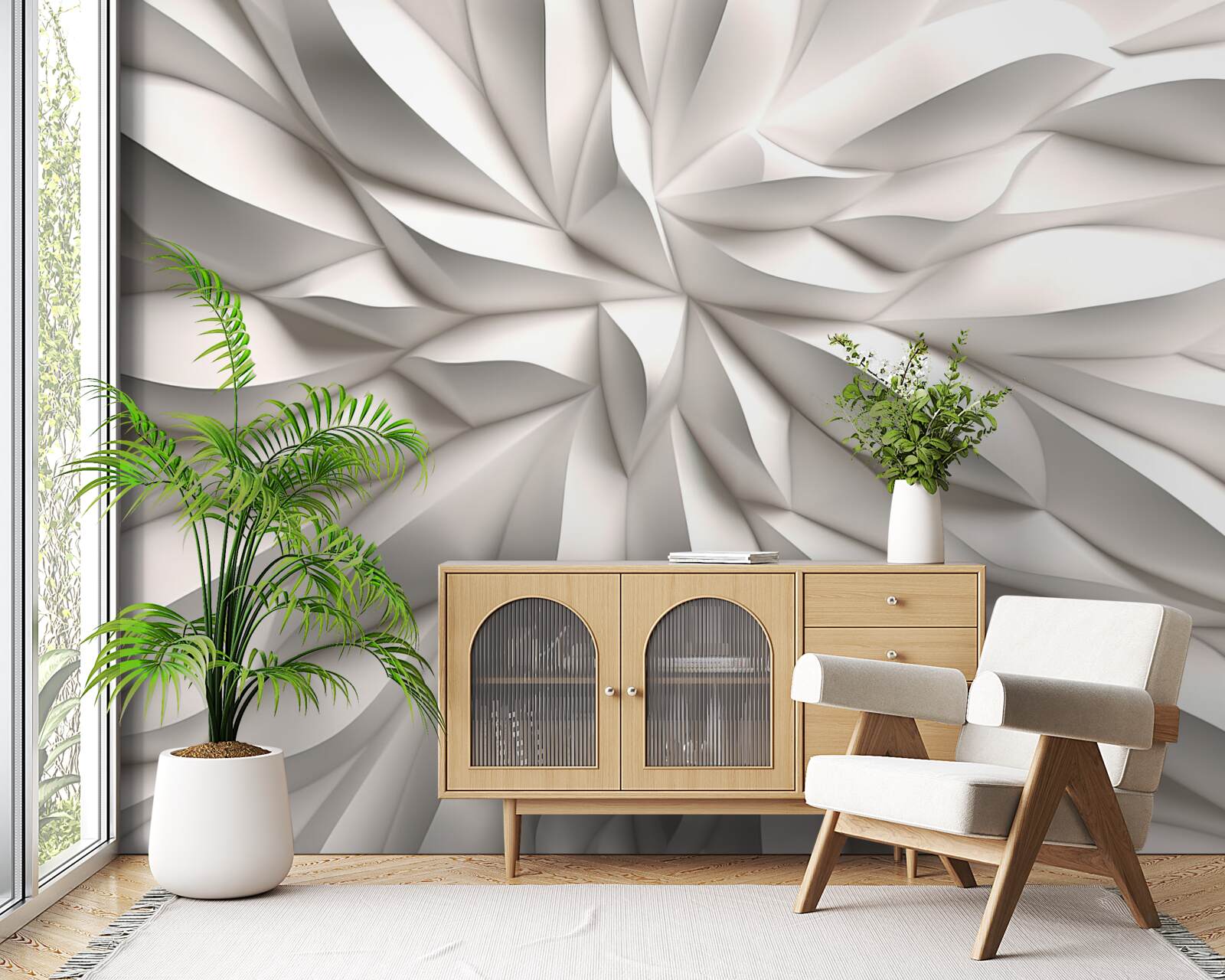 Фотошпалери квітковий центр в абстракції