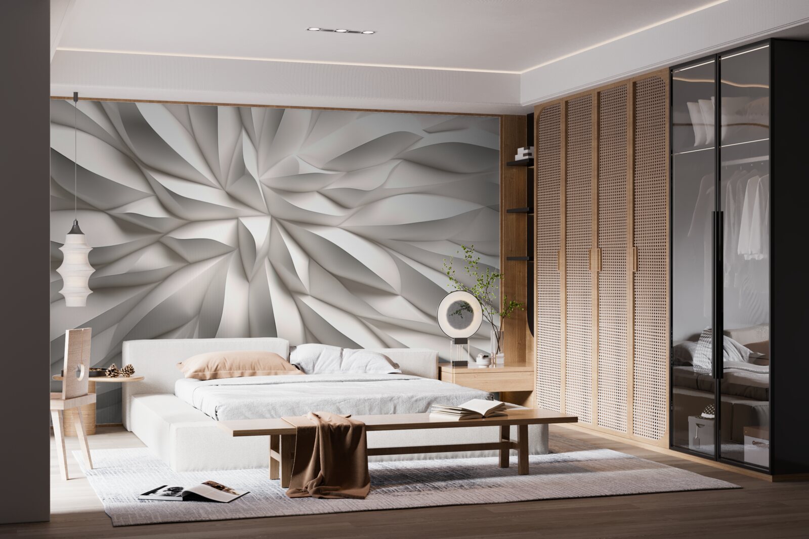 Фотошпалери квітковий центр в абстракції