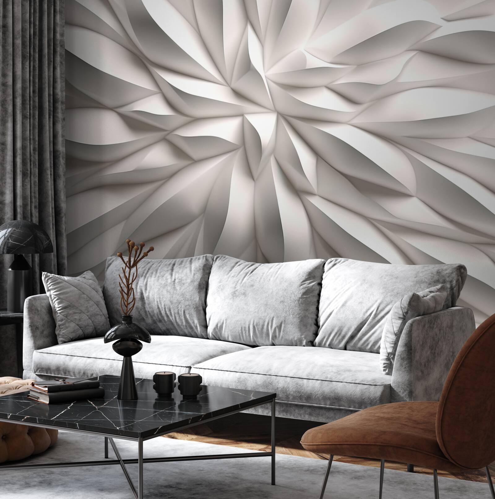 Фотошпалери квітковий центр в абстракції