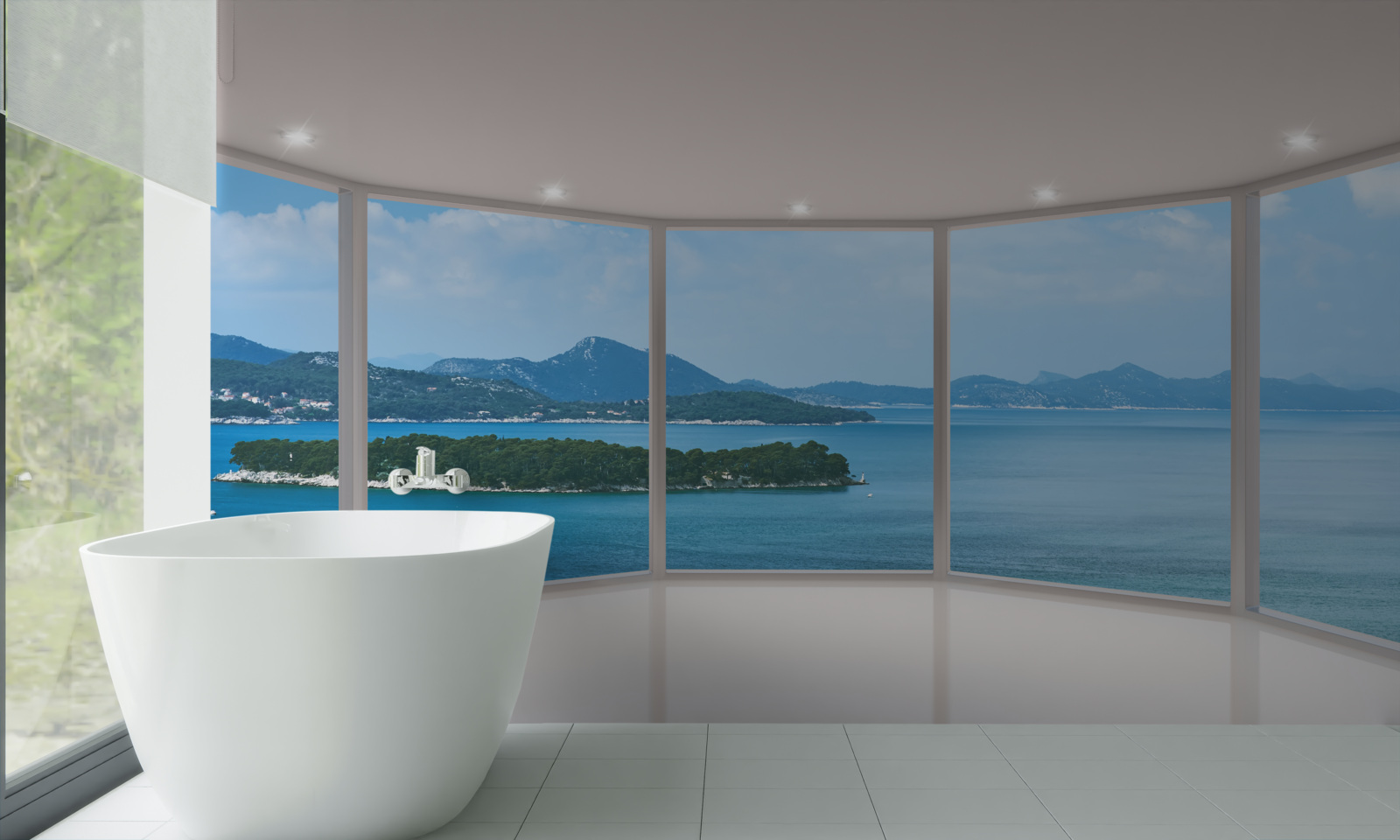 Фотошпалери дивовижний панорамний вид на океан прямо з вікон