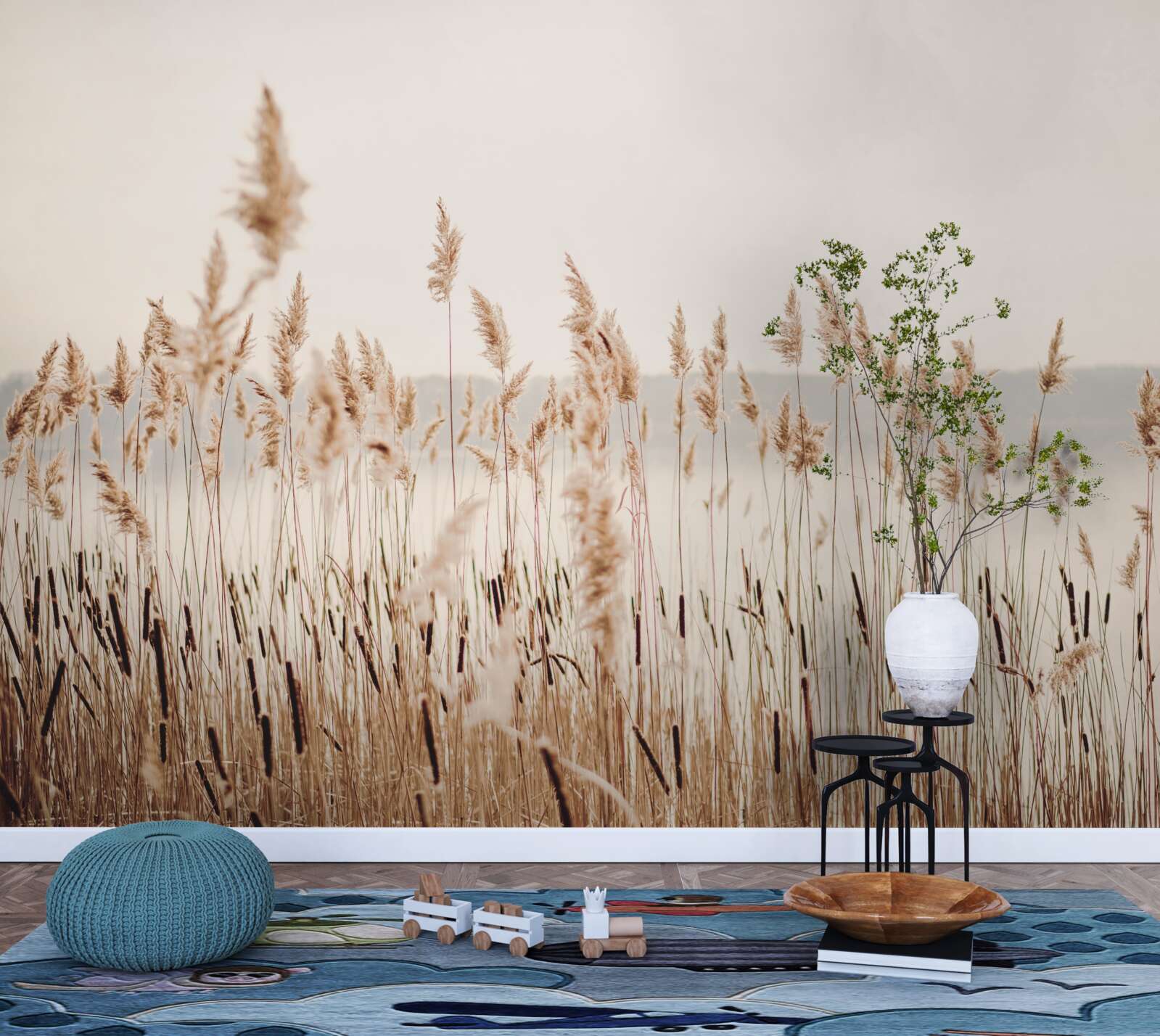 Фотошпалери туманний очерет восени