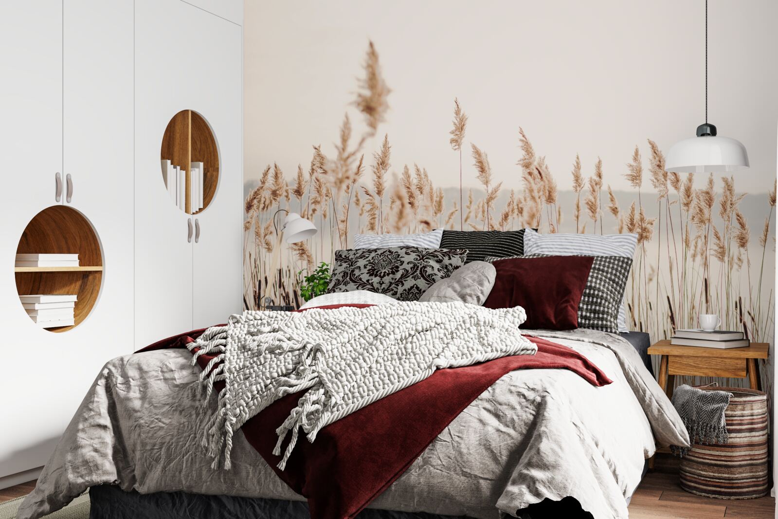 Фотошпалери туманний очерет восени