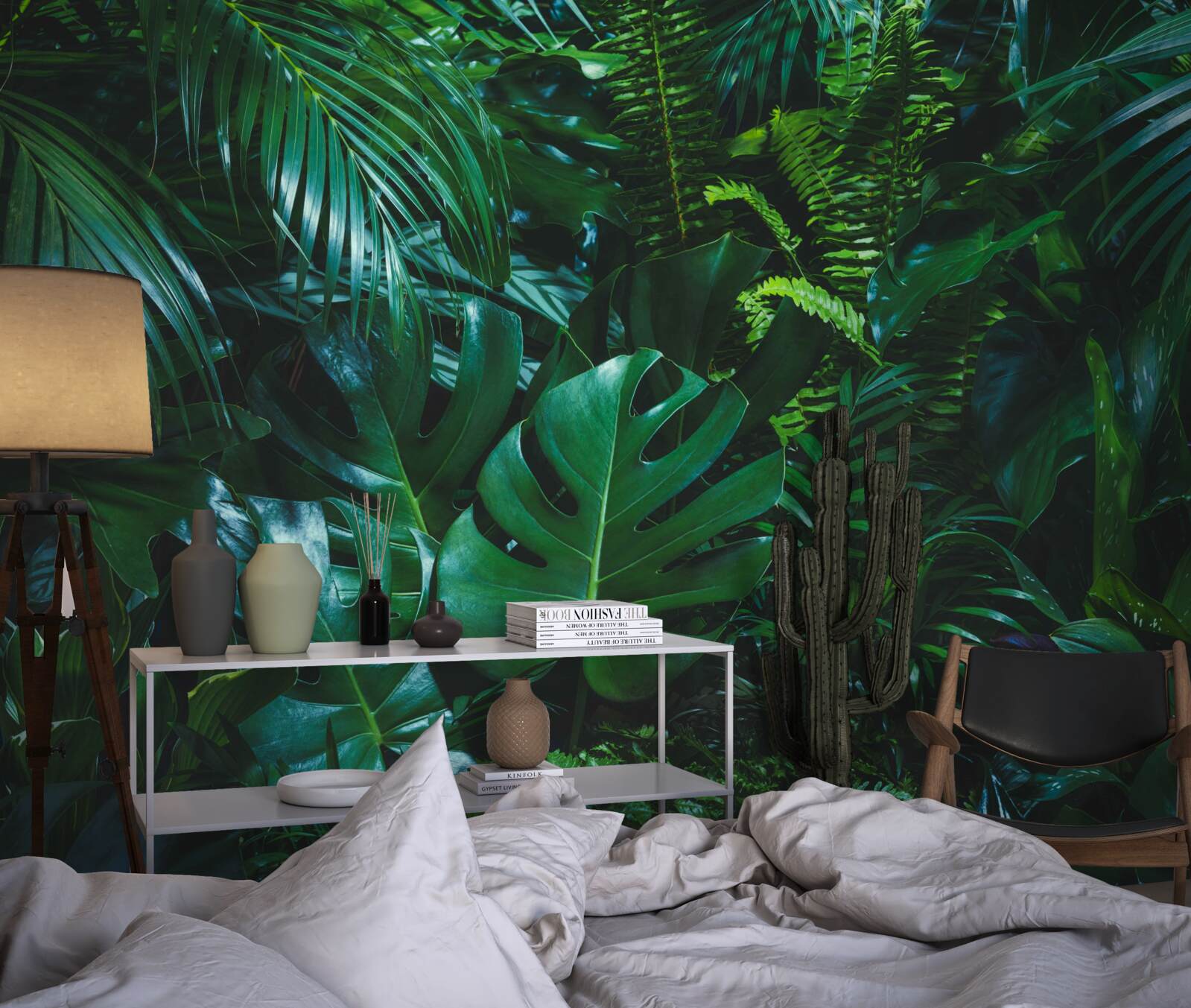 Фотошпалери тропіки вкриті пишною зеленою флорою