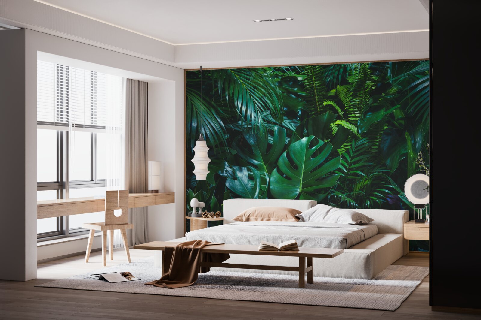 Фотошпалери тропіки вкриті пишною зеленою флорою