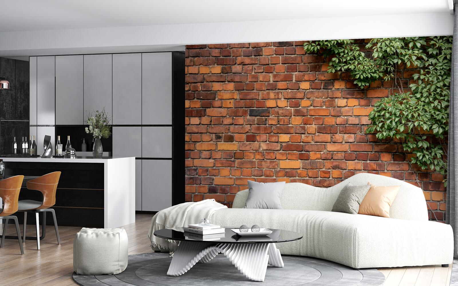 Фотошпалери Стіна потопає в зеленому плющі