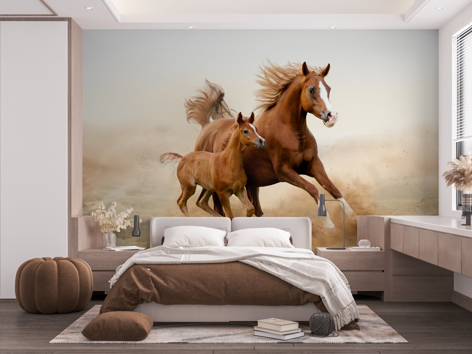 Фотошпалери бронзові перегони жеребців