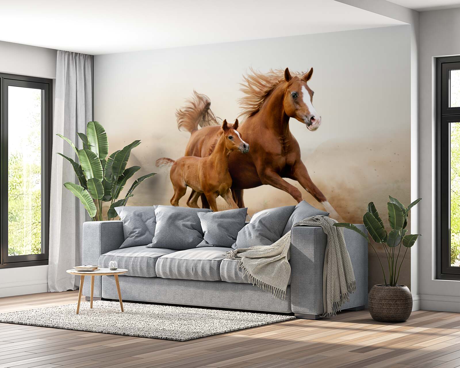 Фотошпалери бронзові перегони жеребців