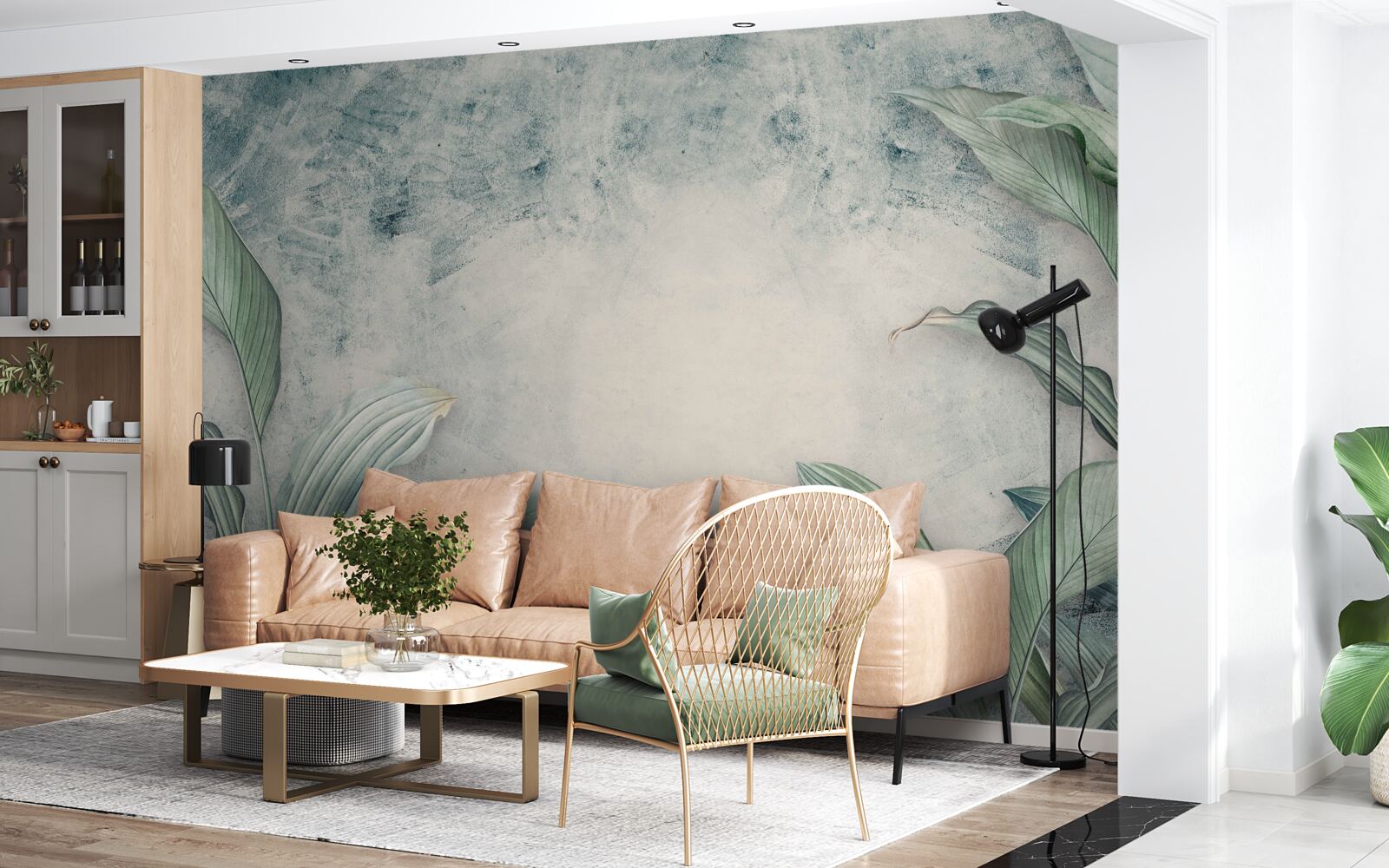 Фотошпалери туманний серпанок оточує тропічні рослини