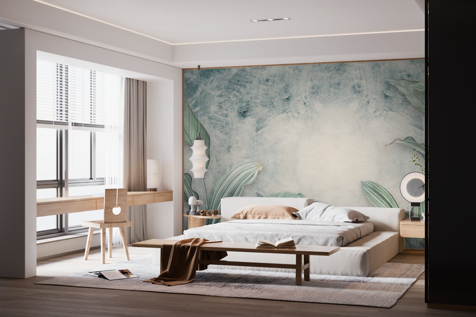 Фотошпалери туманний серпанок оточує тропічні рослини