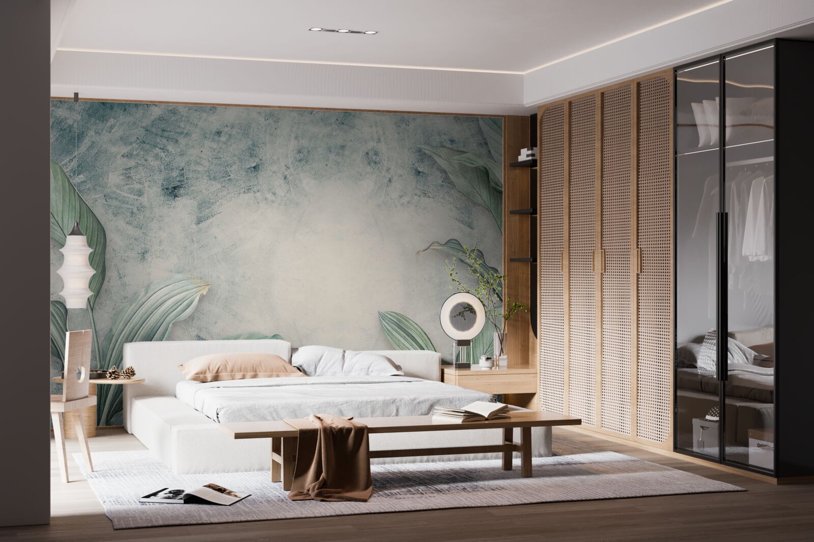 Фотошпалери туманний серпанок оточує тропічні рослини