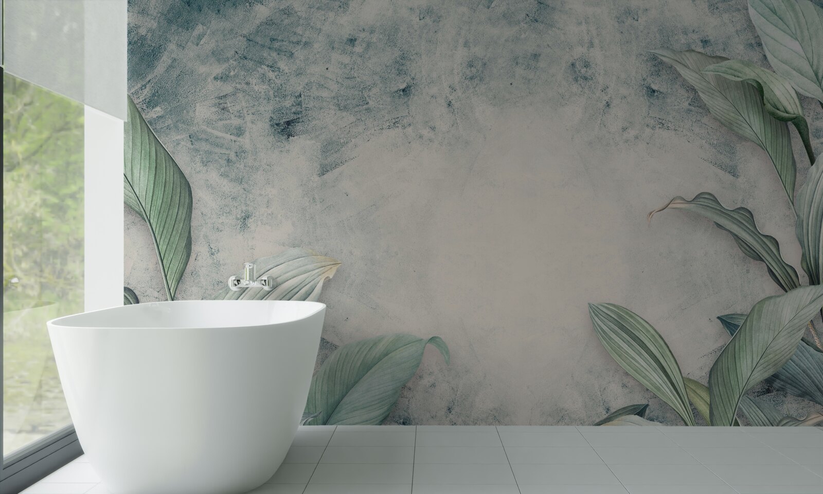 Фотошпалери туманний серпанок оточує тропічні рослини