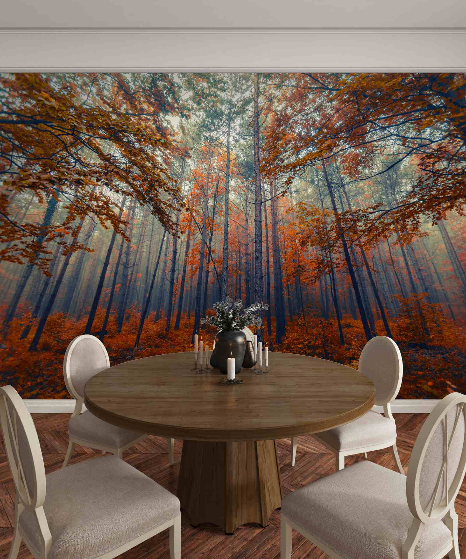 Фотошпалери опале осіннє лісове листя