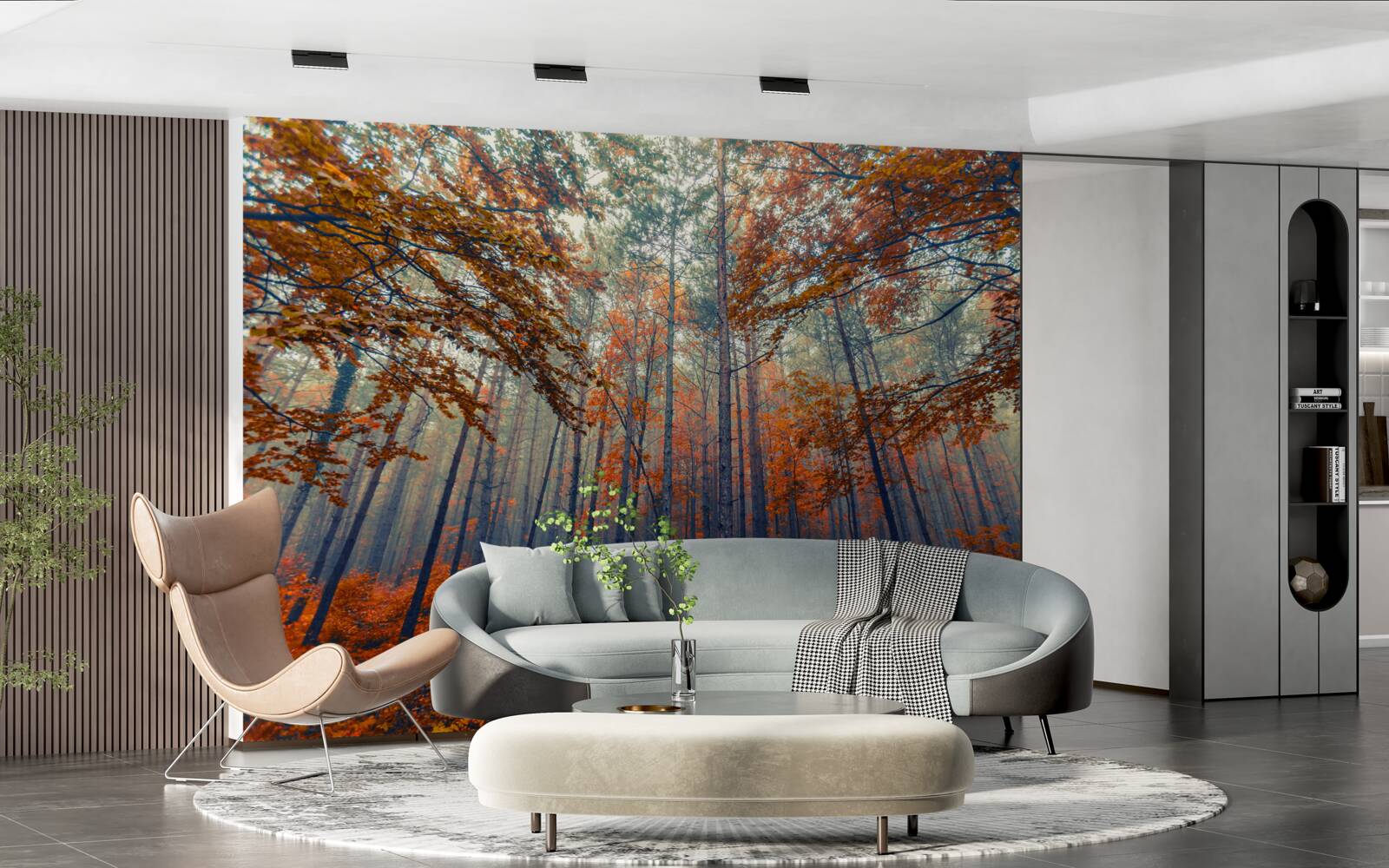 Фотошпалери опале осіннє лісове листя