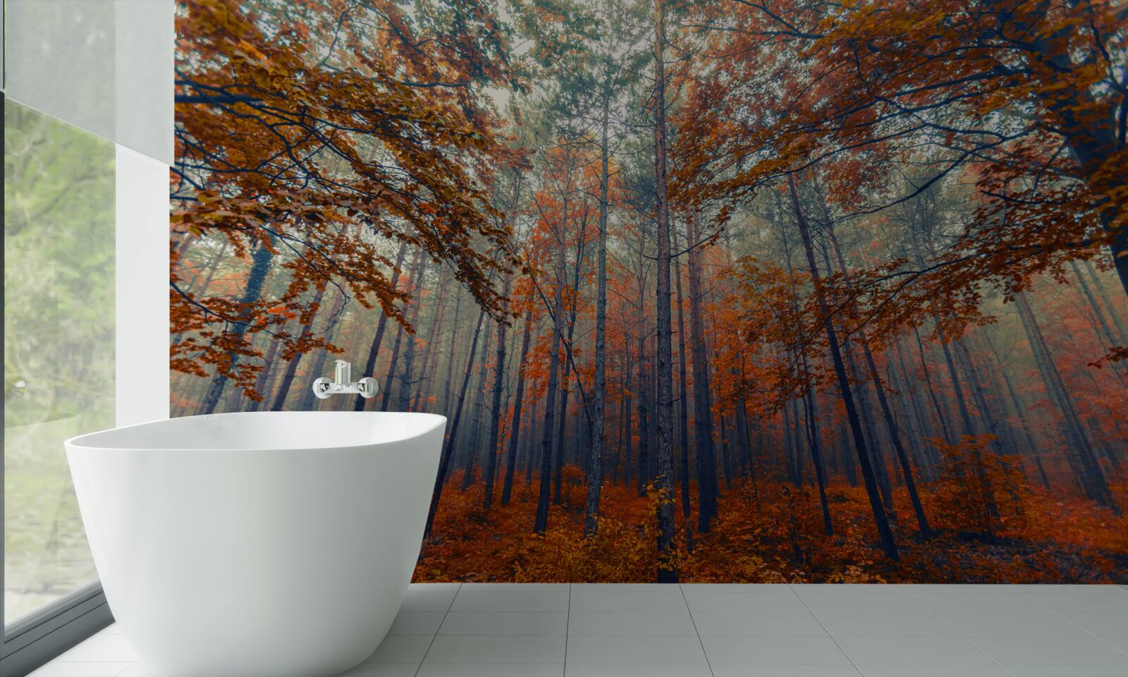 Фотошпалери опале осіннє лісове листя