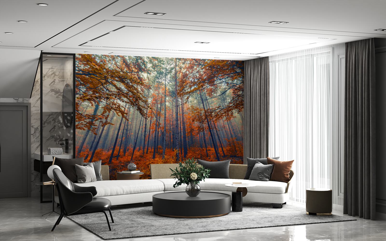 Фотошпалери опале осіннє лісове листя