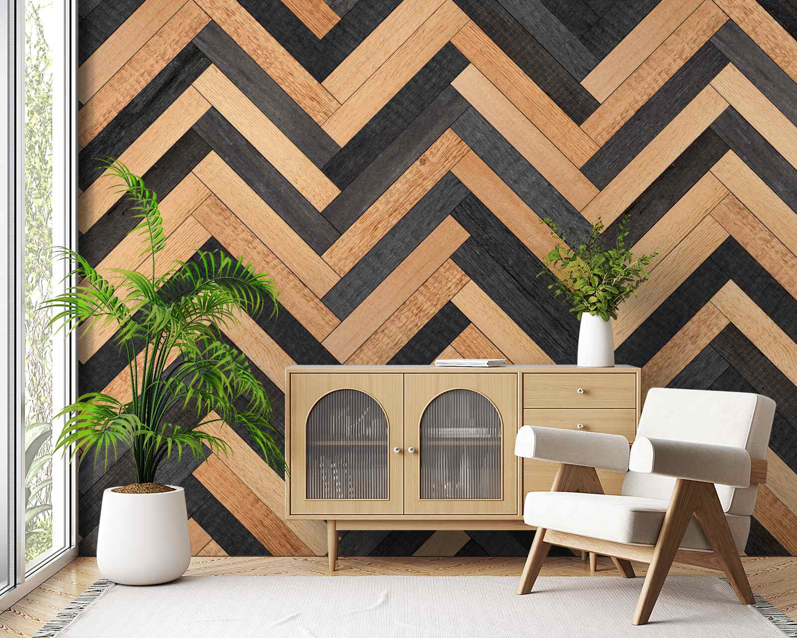 Фотошпалери паркет у світлих і темних відтінках