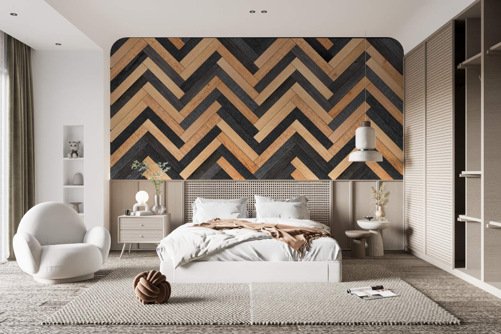 Фотошпалери паркет у світлих і темних відтінках