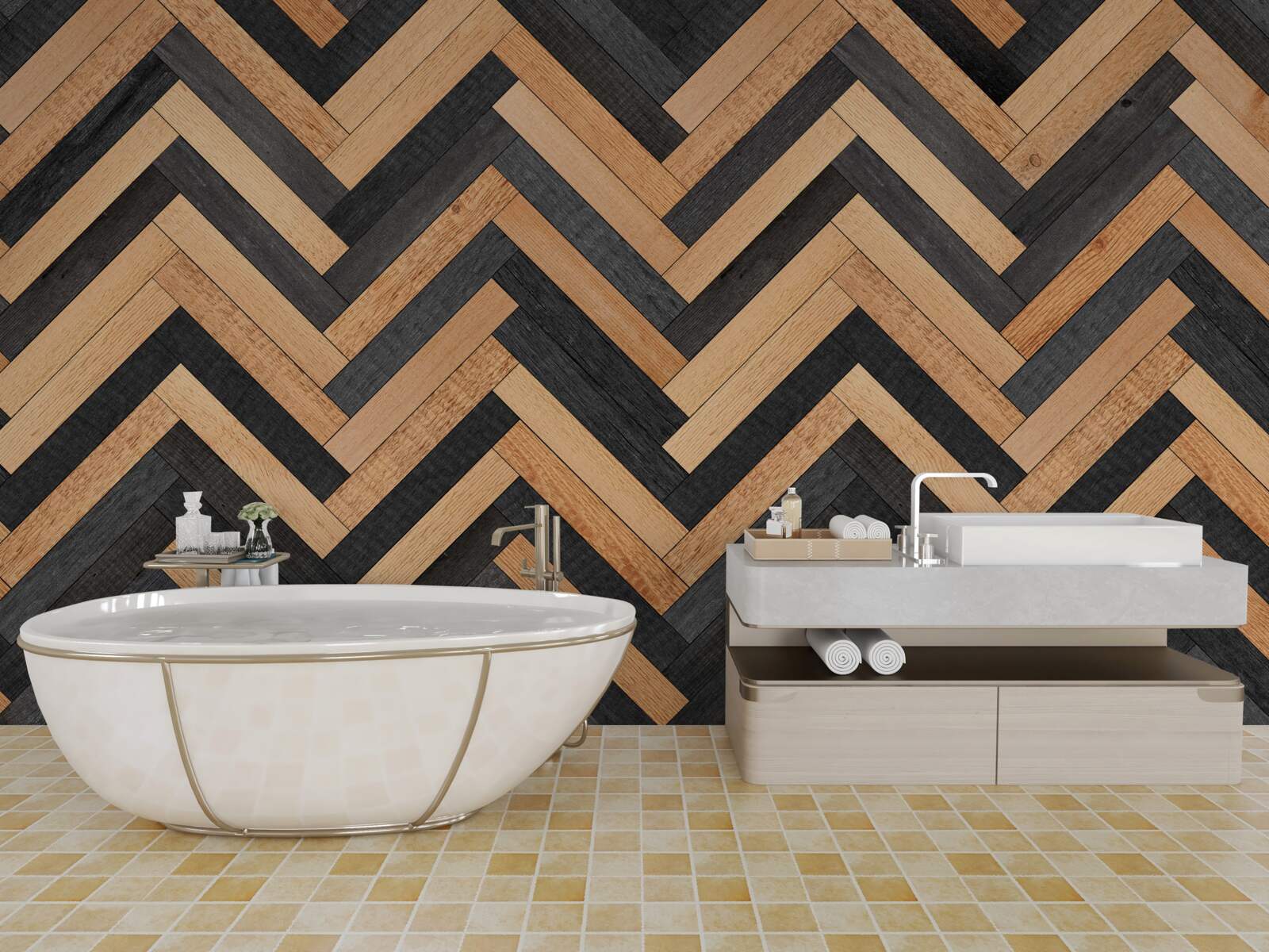 Фотошпалери паркет у світлих і темних відтінках