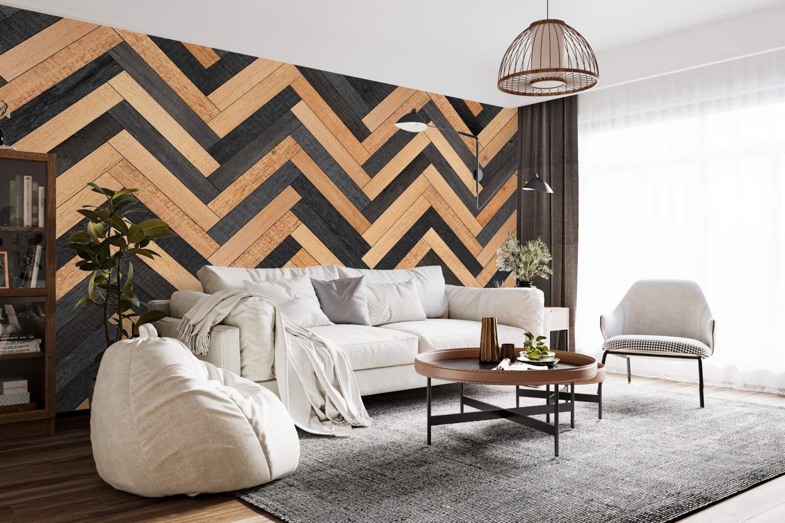 Фотошпалери паркет у світлих і темних відтінках