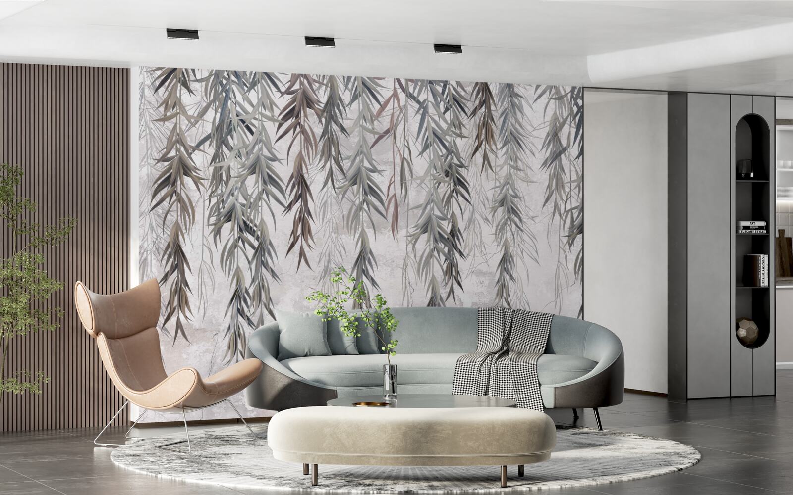 Фотошпалери вербове листя восени