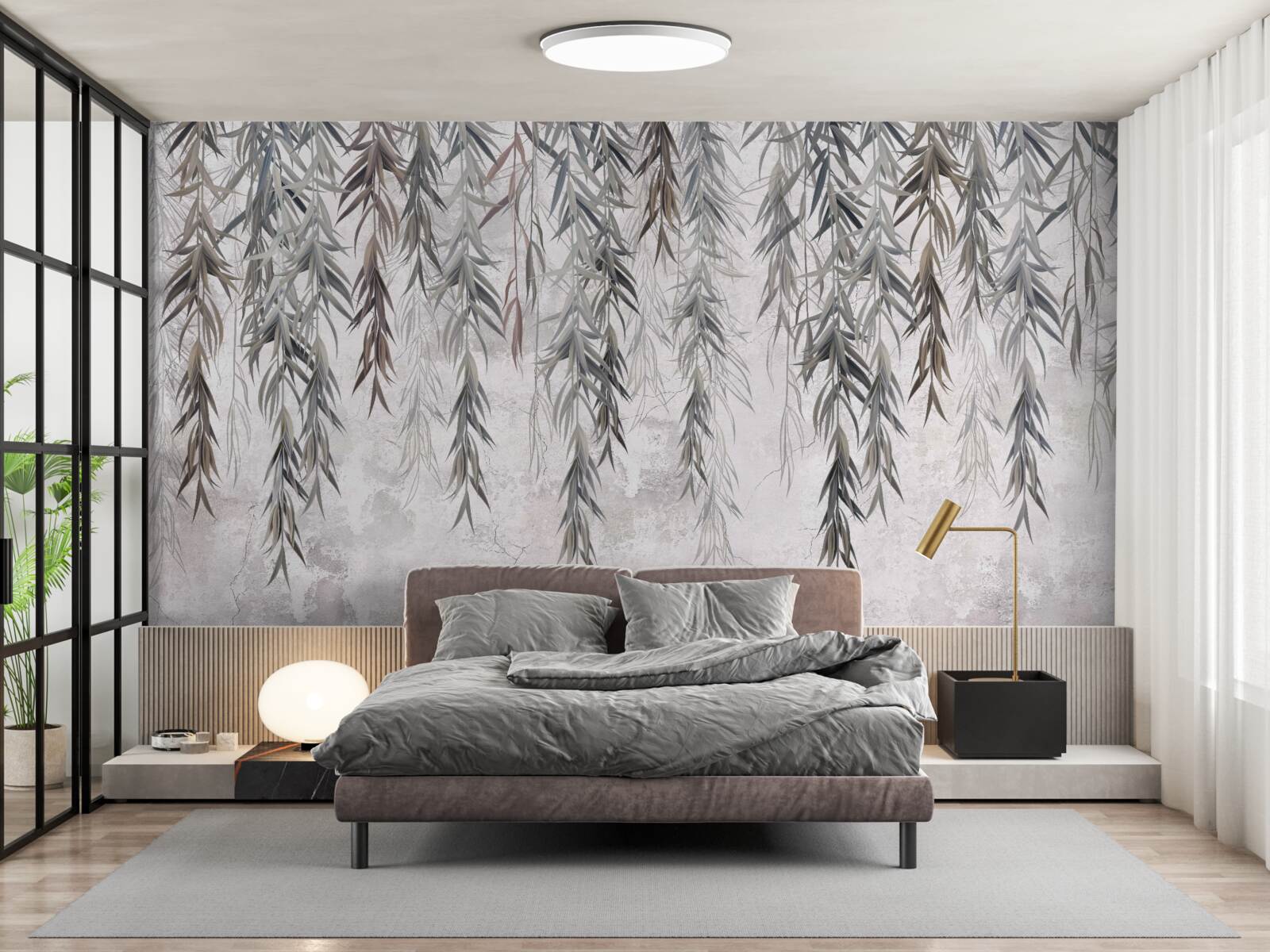 Фотошпалери вербове листя восени